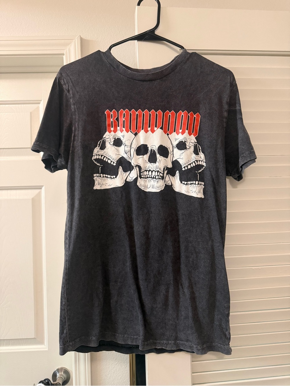 Badwood Black Skull Graphic Short-Sleeve Tee